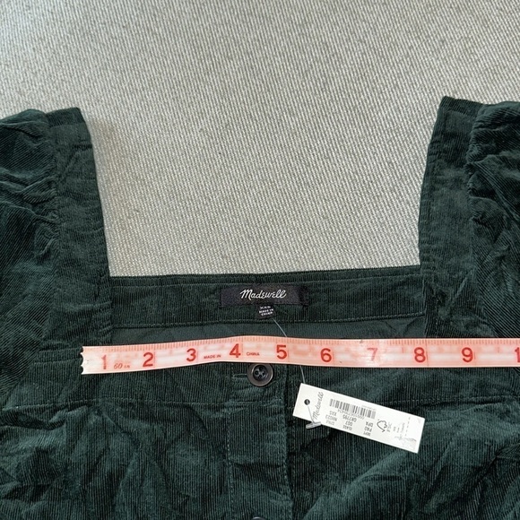 NWT Madewell Embroidered Eyelet Corduroy Tie-Sleeve Top - Picture 14 of 15
